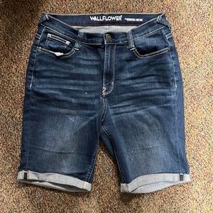 High rise jean shorts